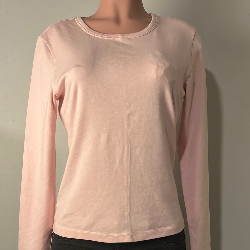 Vintage J.Crew Pima Cotton T-Shirt Size L Preppy Long Sleeve Tee Women's - Picture 3 of 9